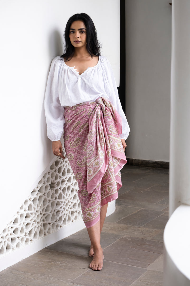 Pink Paisley Sarong