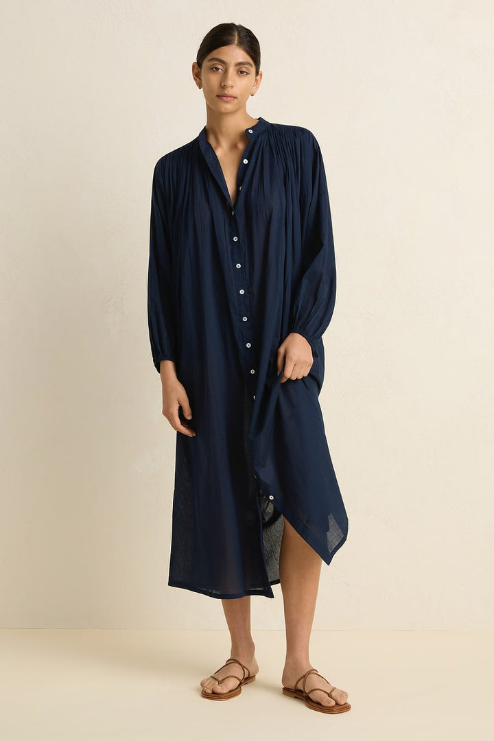 Paradise Shirt Dress - Navy - Villu