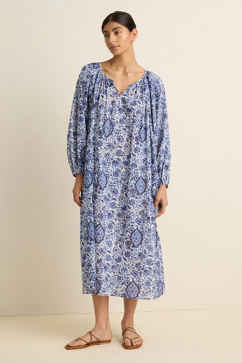Bower Maxi Dress - Blue Floral - Villu