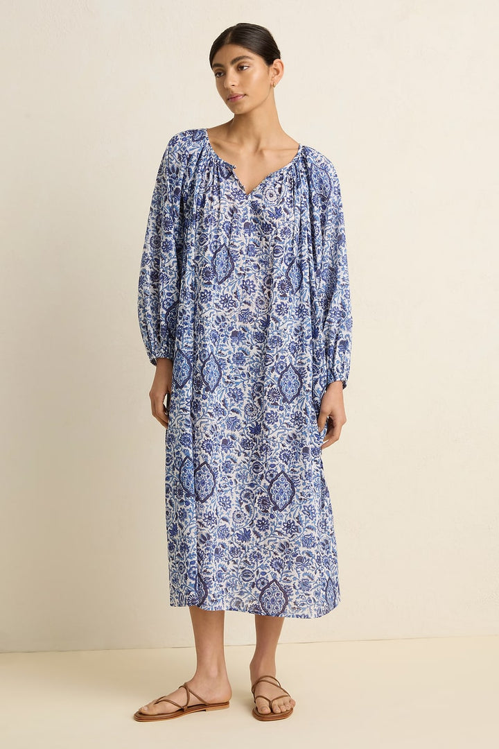 Bower Maxi Dress - Blue Floral - Villu