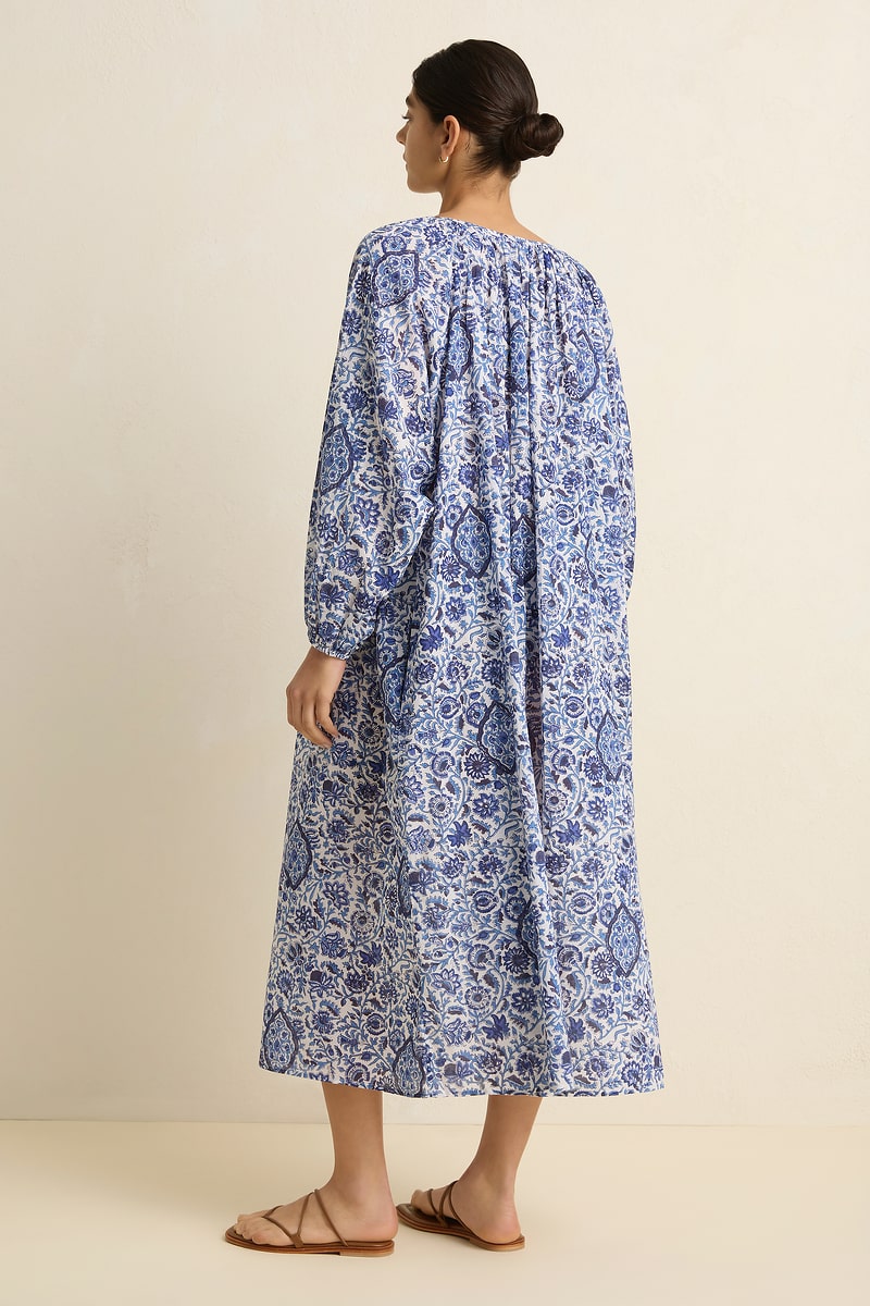 Bower Maxi Dress - Blue Floral - Villu
