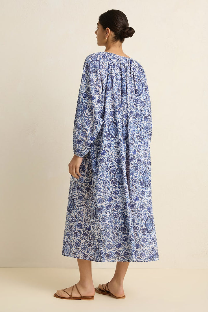 Bower Maxi Dress - Blue Floral - Villu