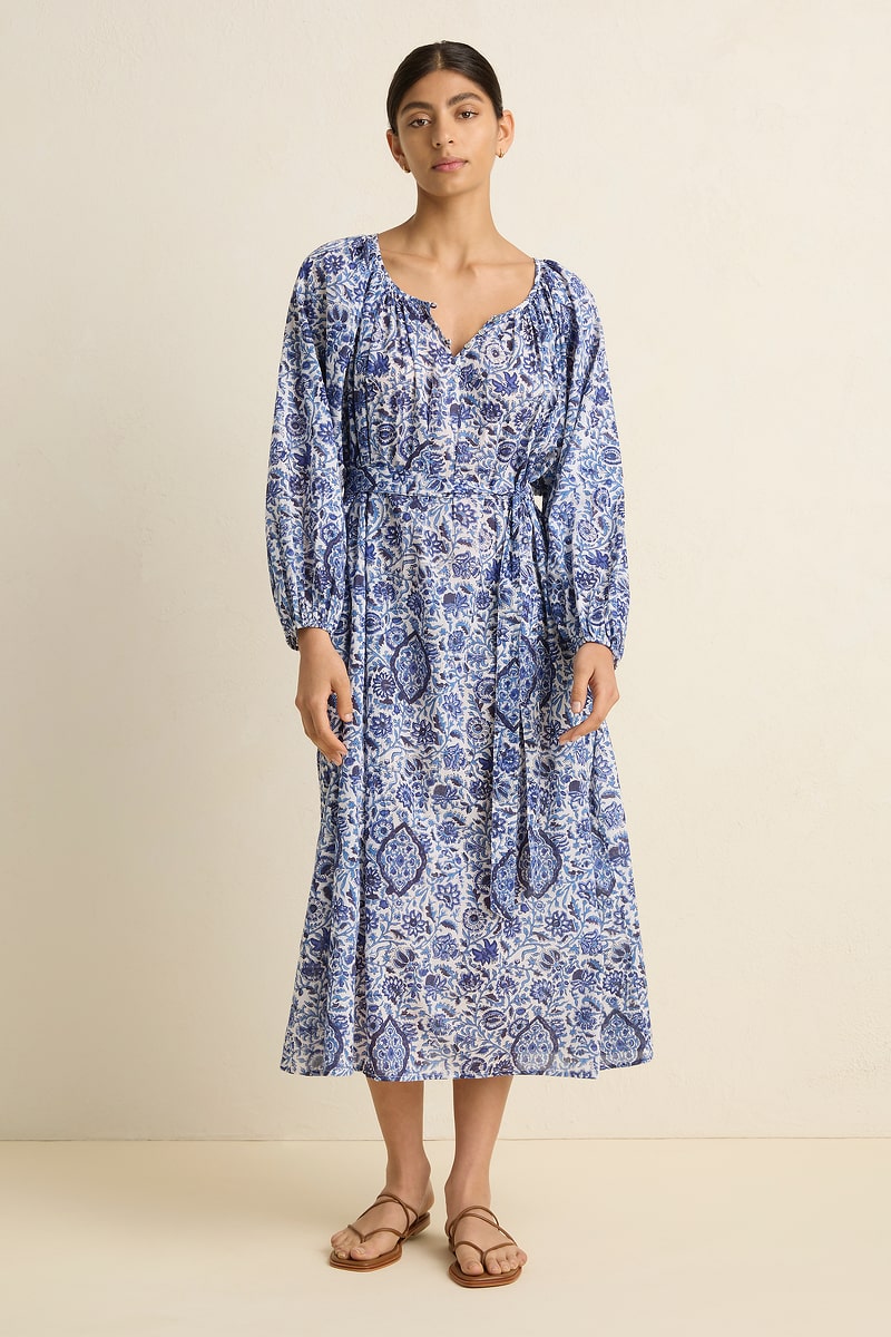 Bower Maxi Dress - Blue Floral - Villu