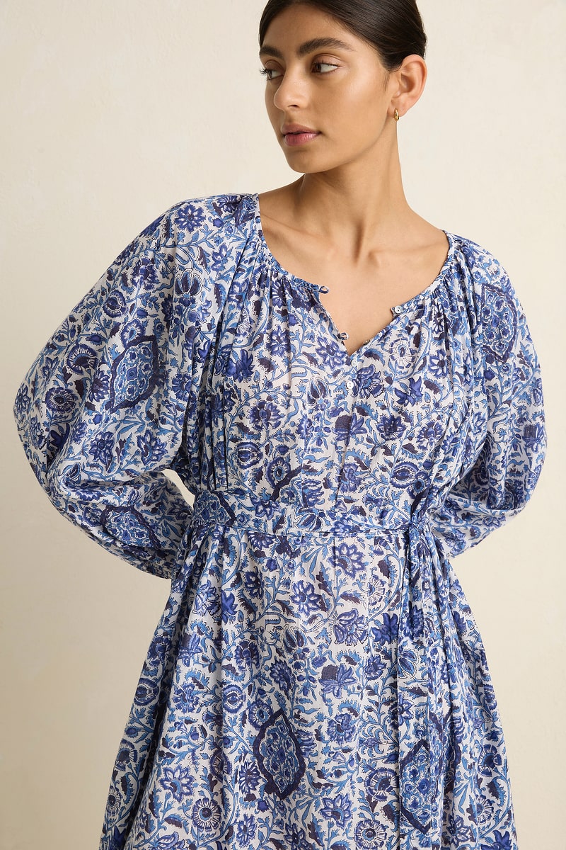 Bower Maxi Dress - Blue Floral - Villu