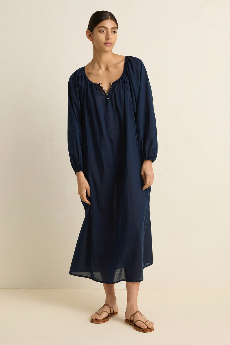 Bower Maxi Dress - Navy - Villu