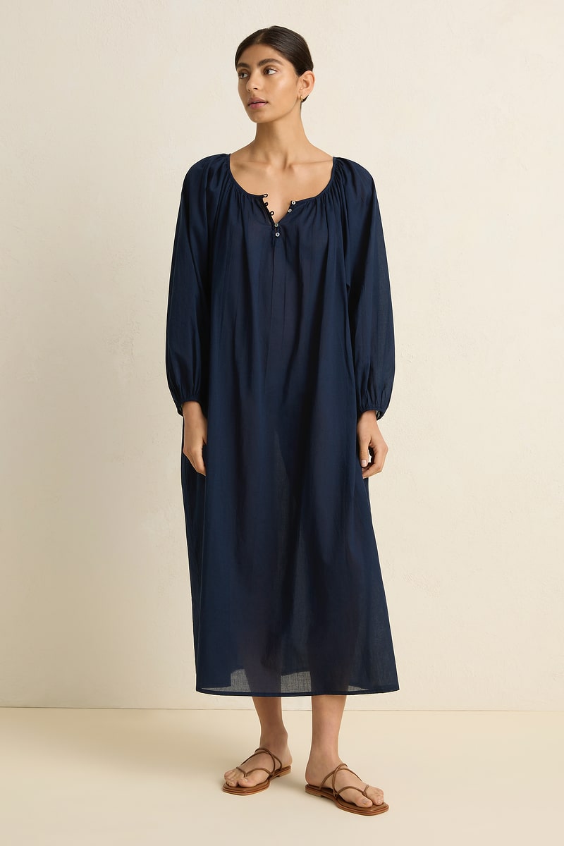 Bower Maxi Dress - Navy - Villu